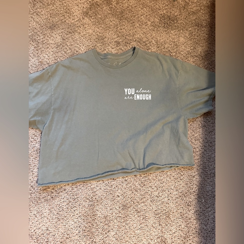 “You alone are enough” crop top